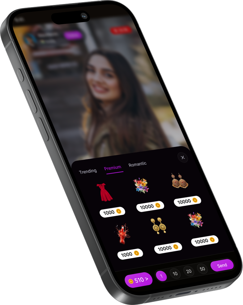 Secure easy coin purchase and gift sending mockup